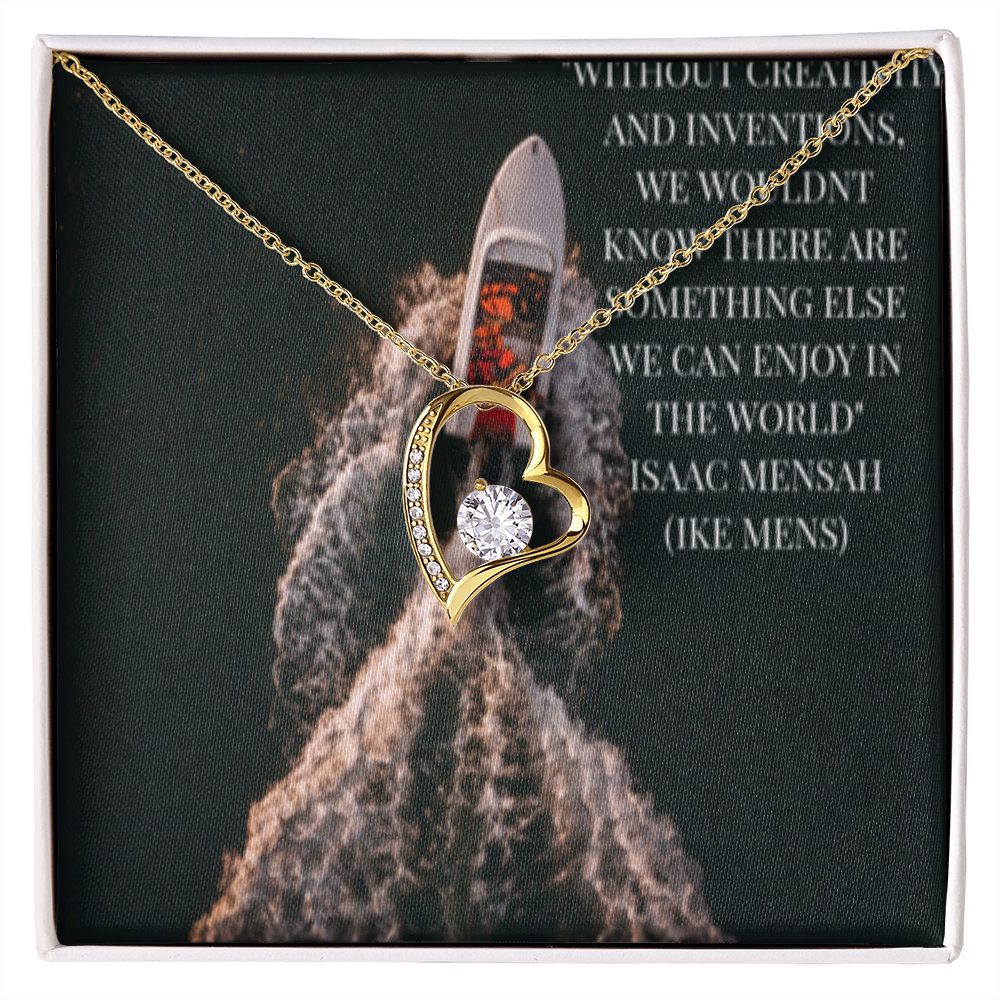 IKE MENS Quote Forever Love Necklace