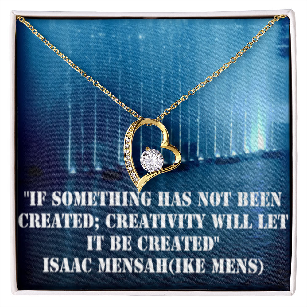 IKE MENS Quote Forever Love Necklace