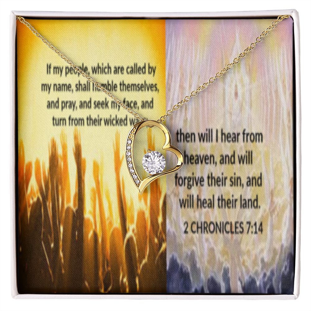 FOREVER LOVE NECKLACE IN SCRIPTURE COLLAGE