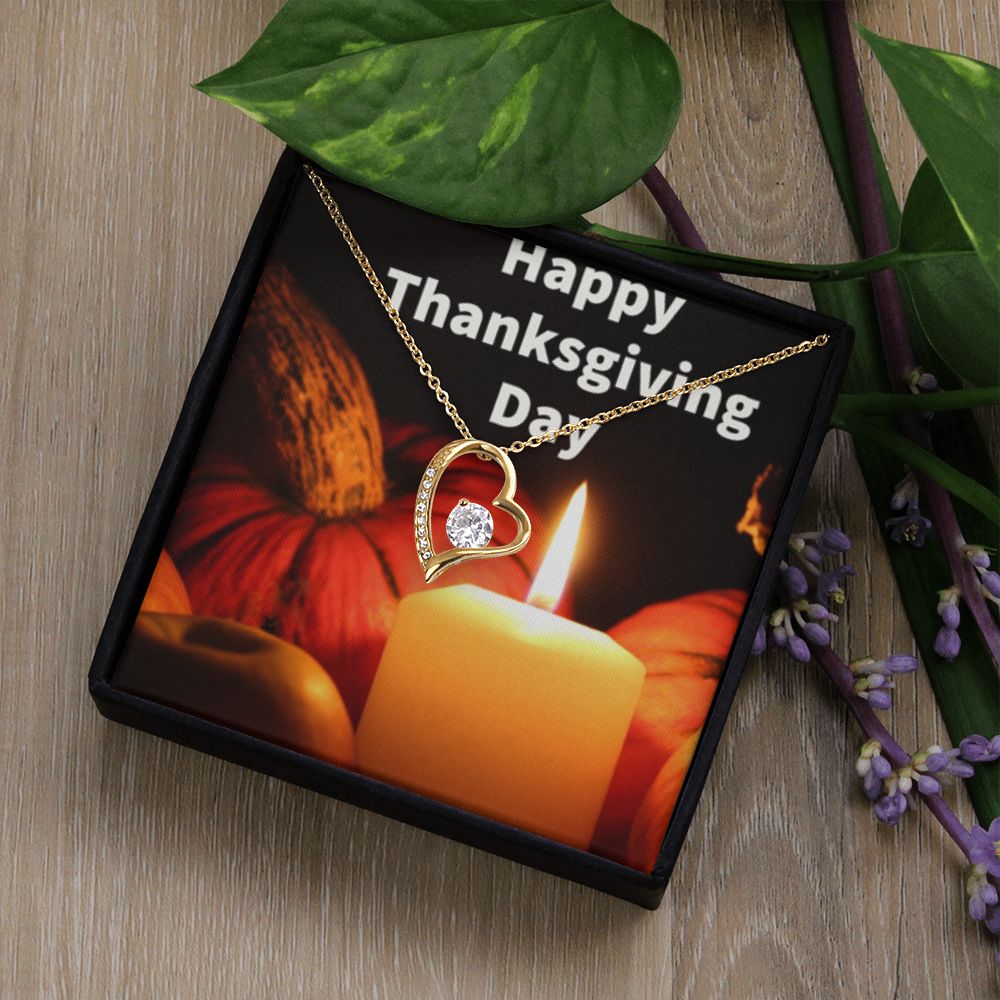 HAPPY THANKSGIVING DAY FOREVER LOVE NECKLACE