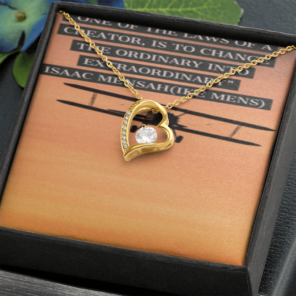 IKE MENS Quote Forever Love Necklace