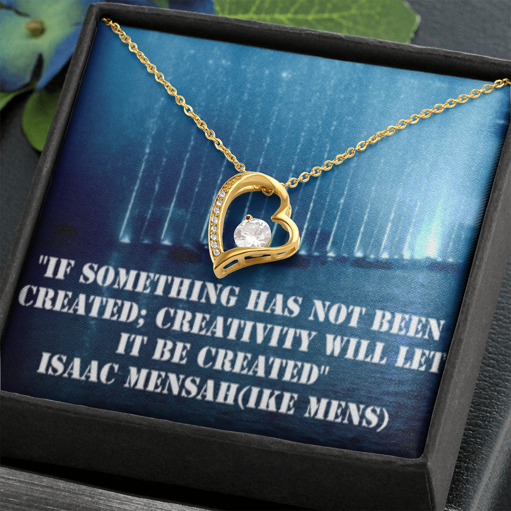 IKE MENS Quote Forever Love Necklace