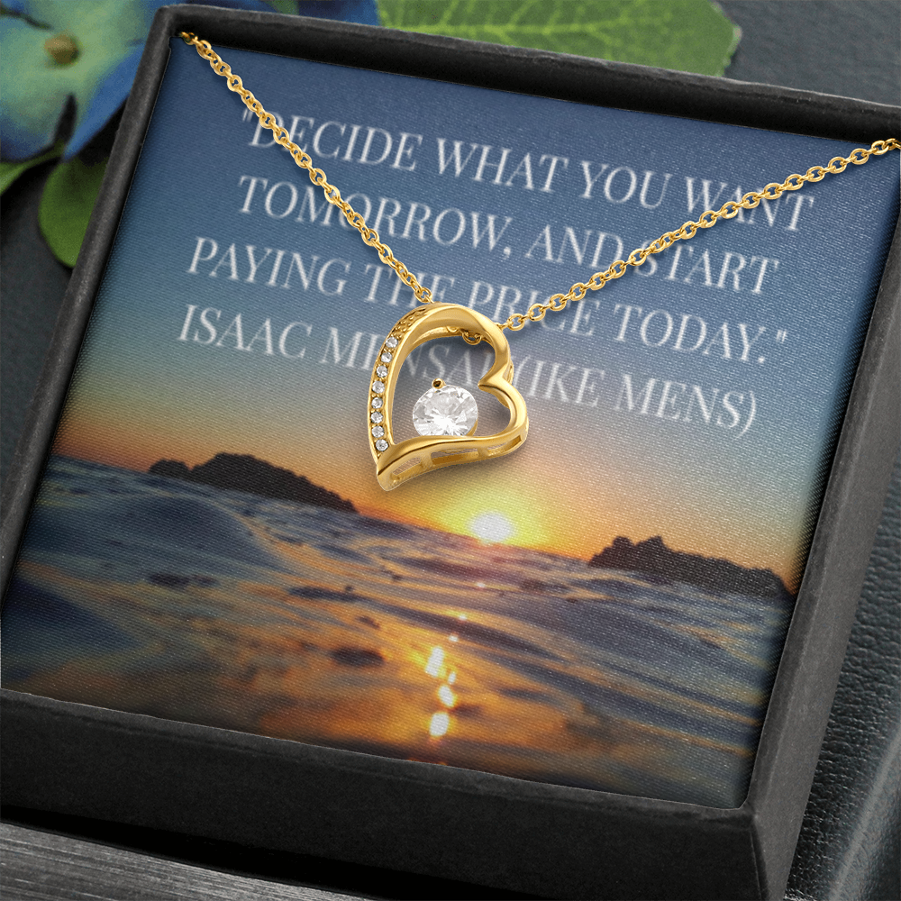 IKE MENS Quote Forever Love Necklace