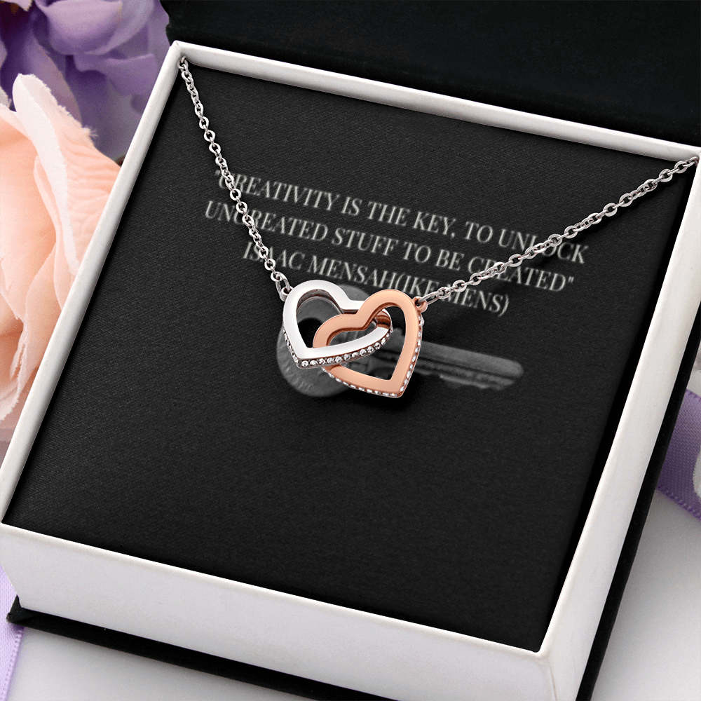 IKE MENS QUOTE INTERLOCKING HEART'S NECKLACE