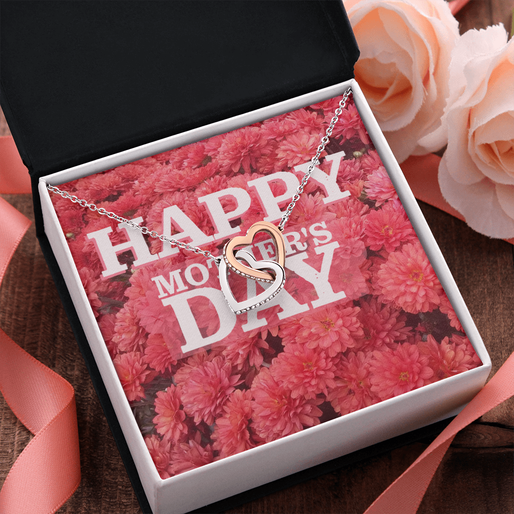 Happy Mother's Day Interlocking Hearts Necklace