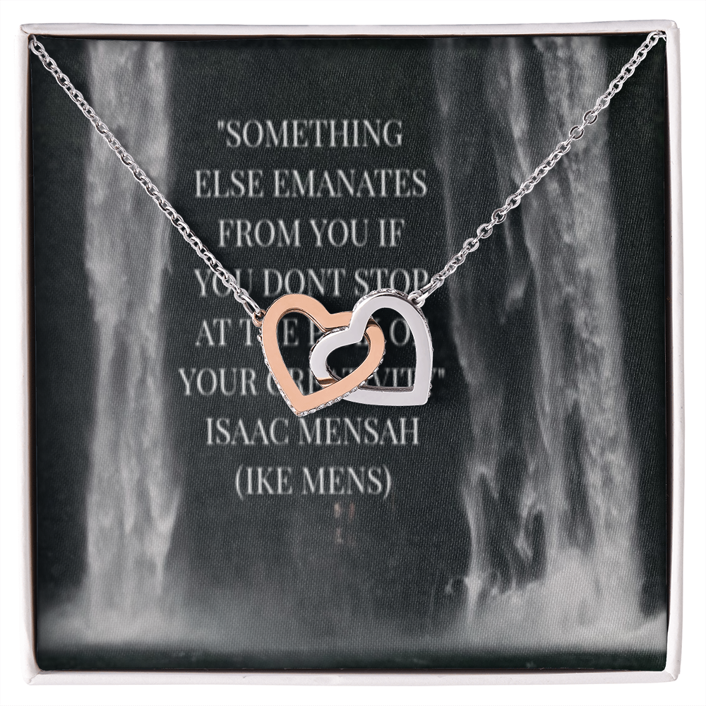 IKE MENS QUOTE INTERLOCKING HEART'S NECKLACE