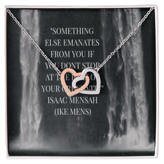 IKE MENS QUOTE INTERLOCKING HEART'S NECKLACE