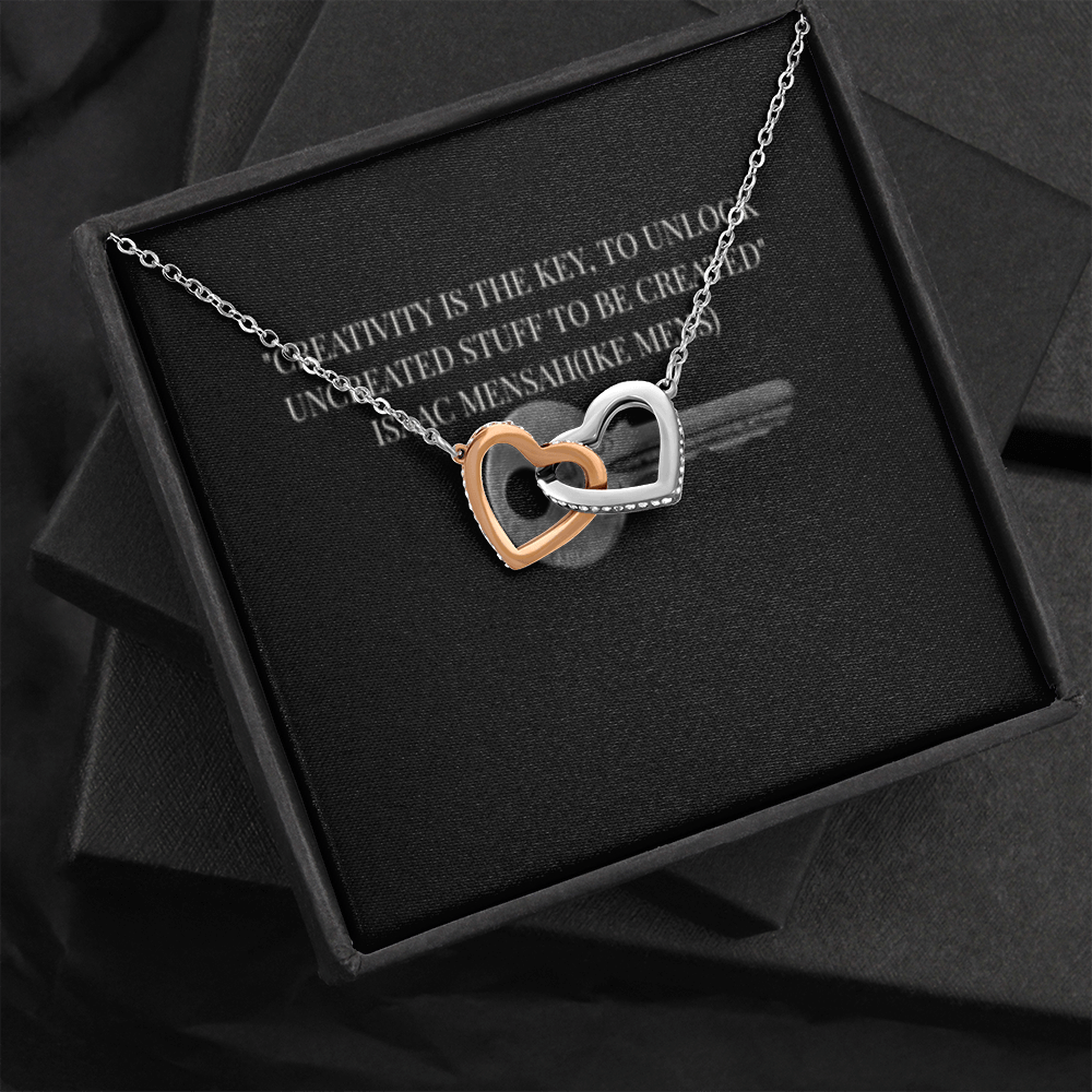 IKE MENS QUOTE INTERLOCKING HEART'S NECKLACE