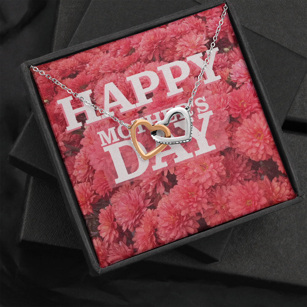 Happy Mother's Day Interlocking Hearts Necklace