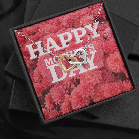 Happy Mother's Day Interlocking Hearts Necklace