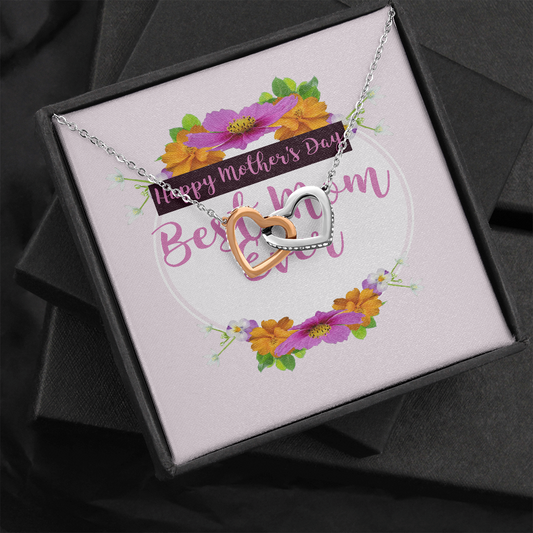 Happy Mother's Day Interlocking hearts necklace
