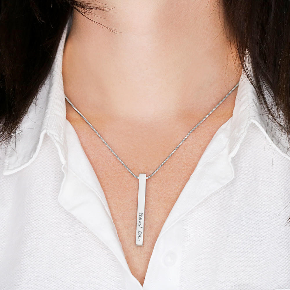 IKE MENS 2 sided Vertical Stick Necklace