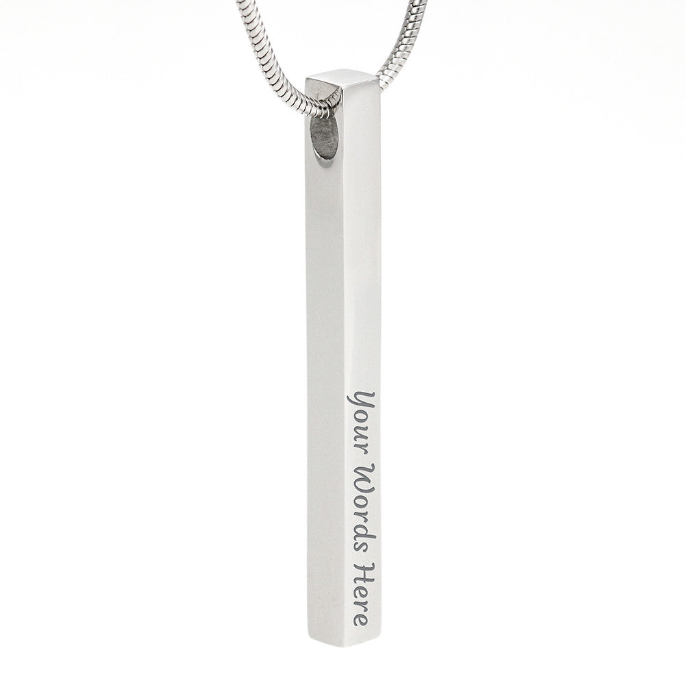 IKE MENS 2 sided Vertical Stick Necklace