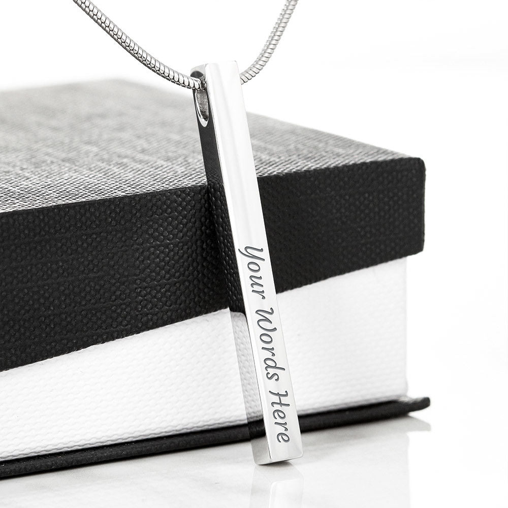 IKE MENS 2 sided Vertical Stick Necklace