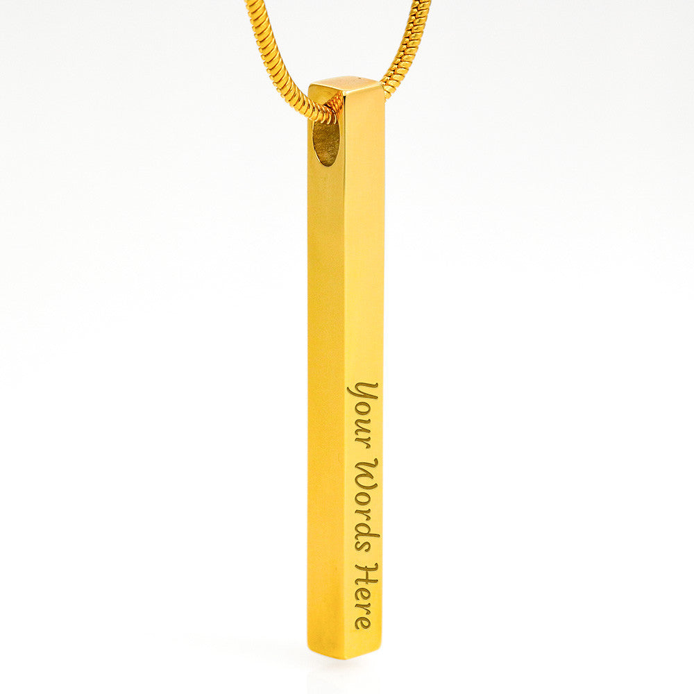 IKE MENS 2 sided Vertical Stick Necklace