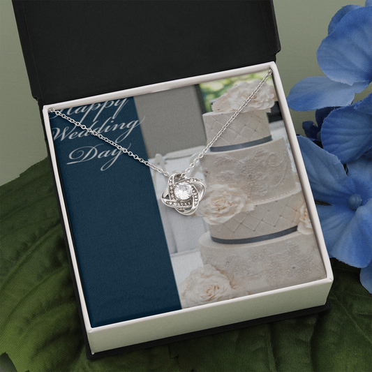Happy Wedding Day Love Knot Necklace