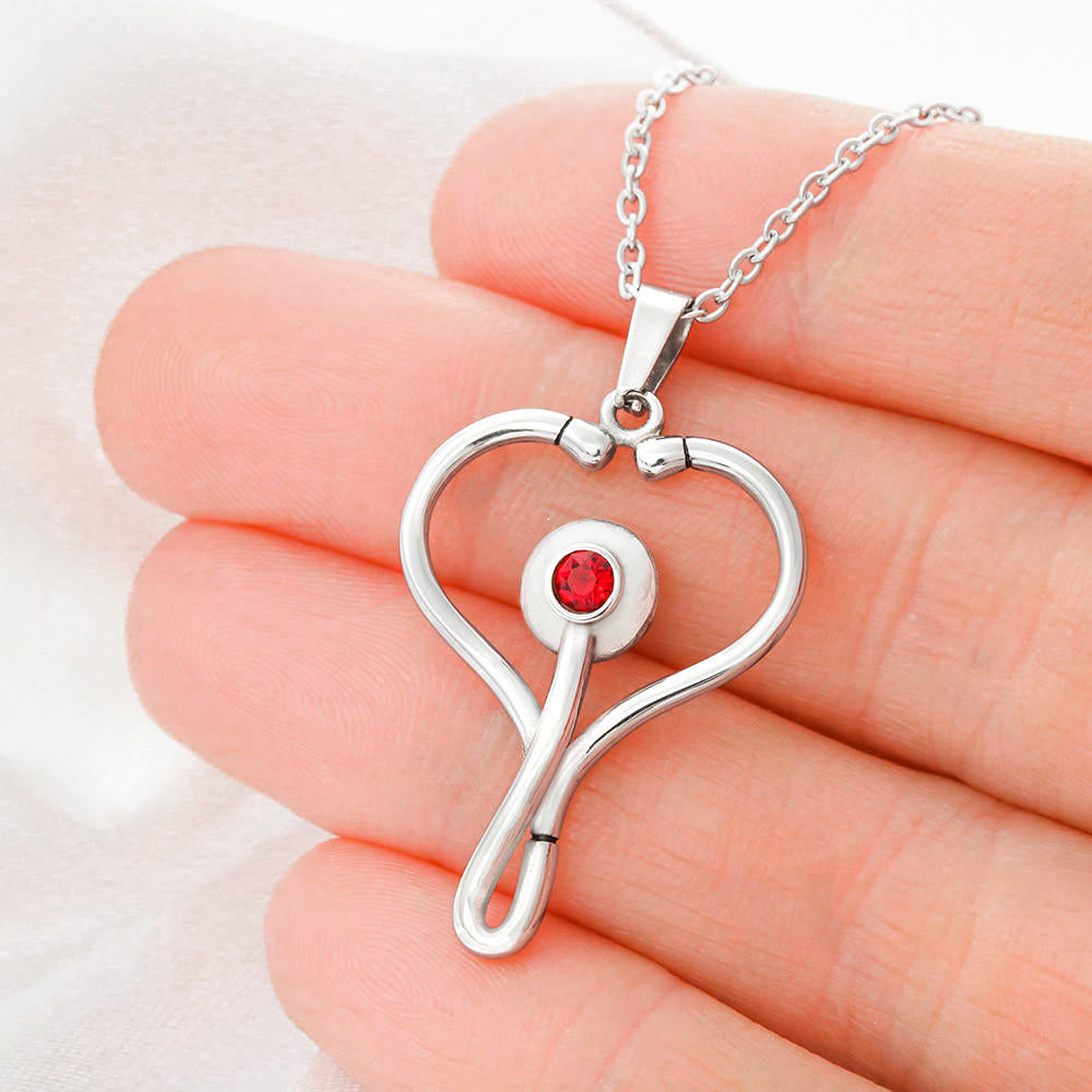 IKE MENS Quote Stethoscope Necklace