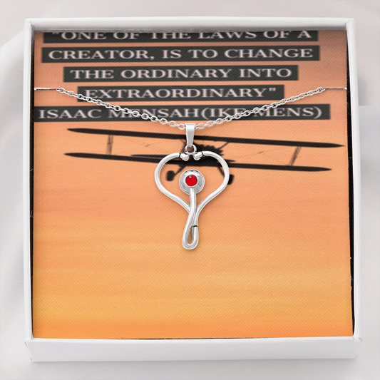 IKE MENS Quote Stethoscope Necklace