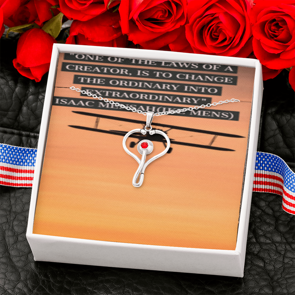 IKE MENS Quote Stethoscope Necklace