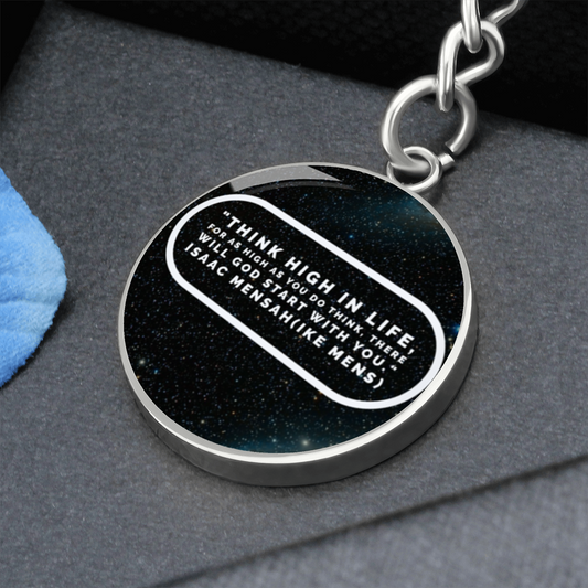 IKE MENS Quote Circle Keychain