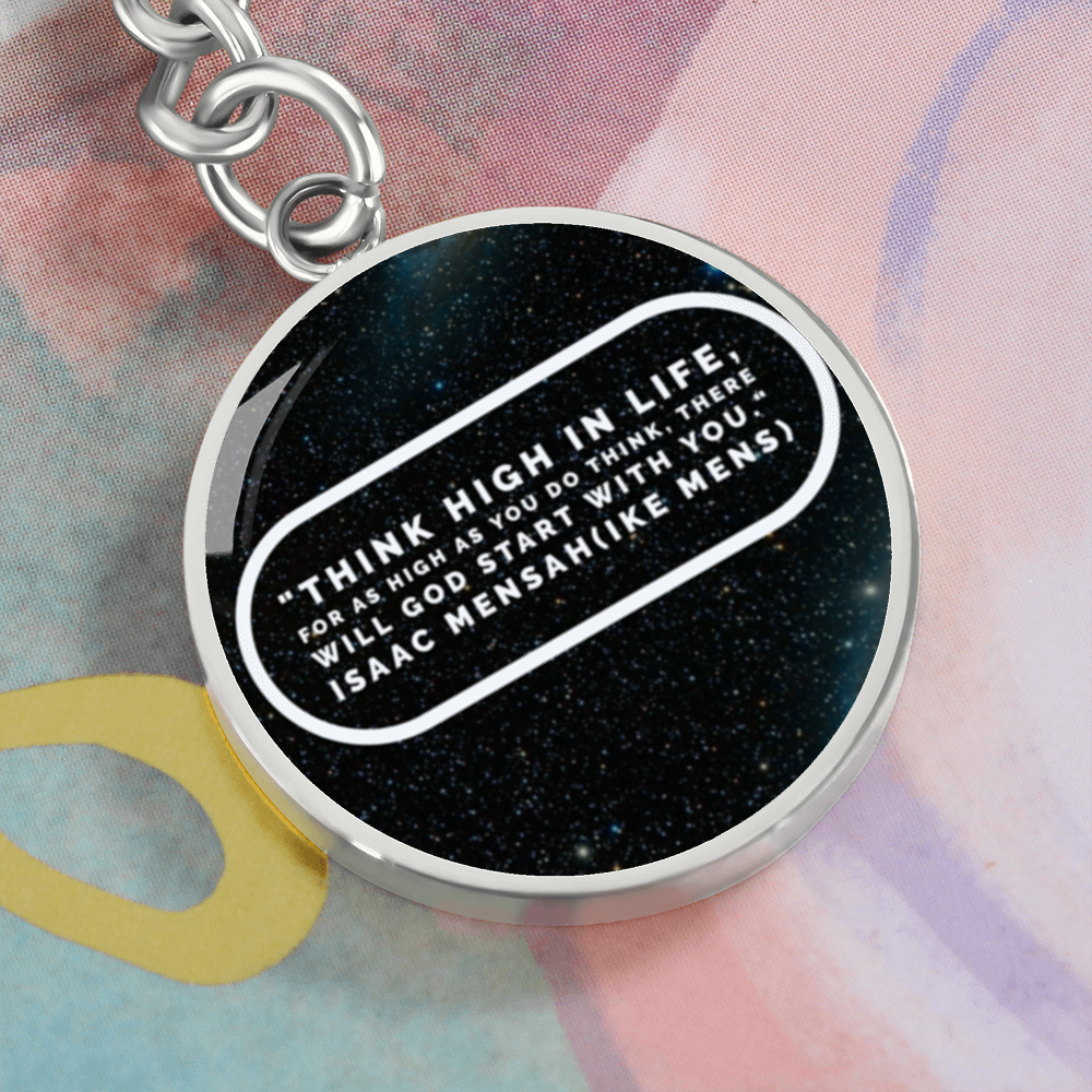 IKE MENS Quote Circle Keychain