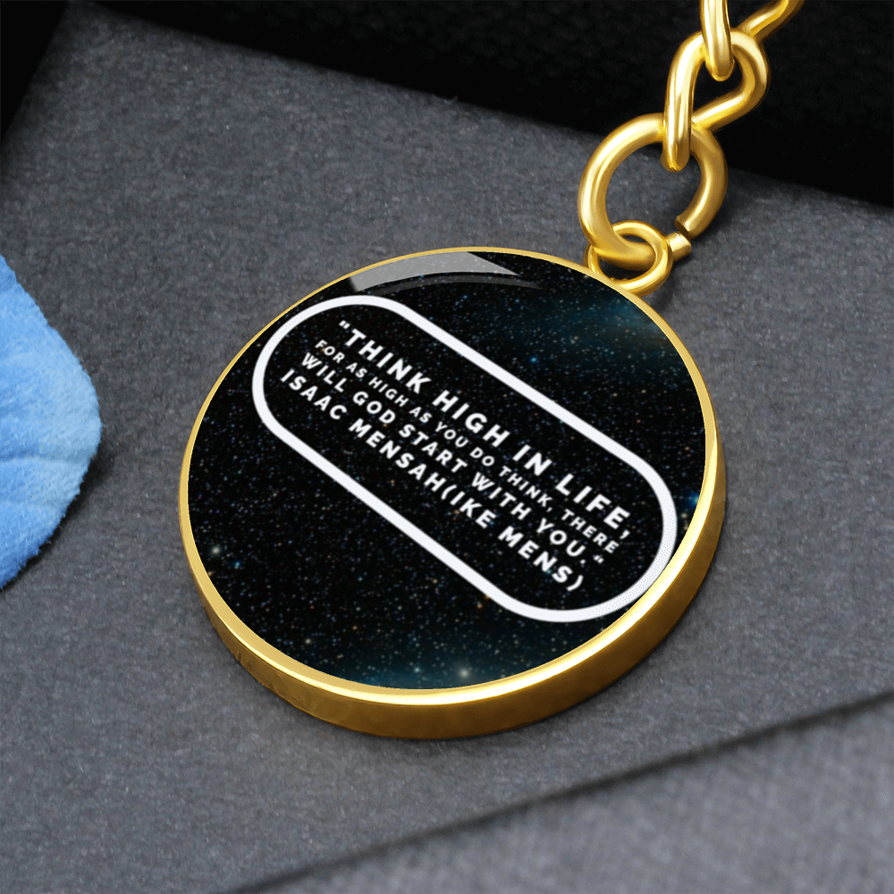 IKE MENS Quote Circle Keychain