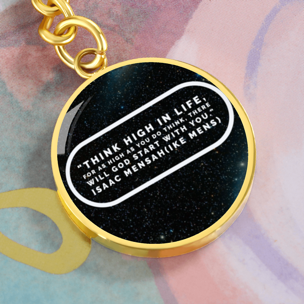 IKE MENS Quote Circle Keychain