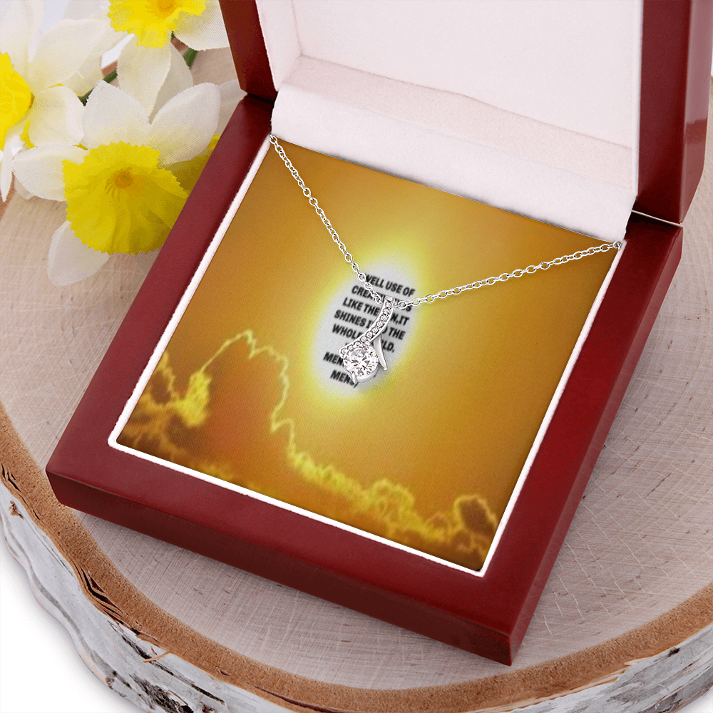 IKE MENS QUOTE ALLURING BEAUTY NECKLACE