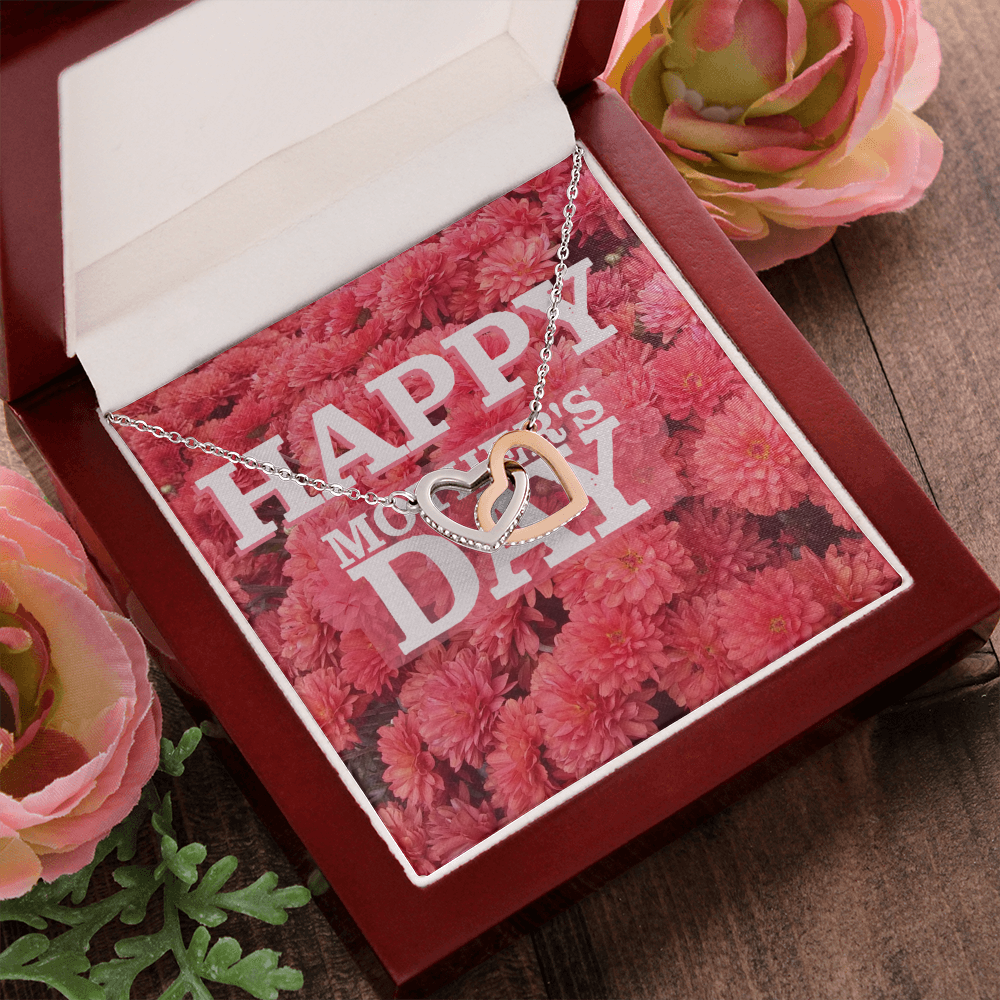Happy Mother's Day Interlocking Hearts Necklace