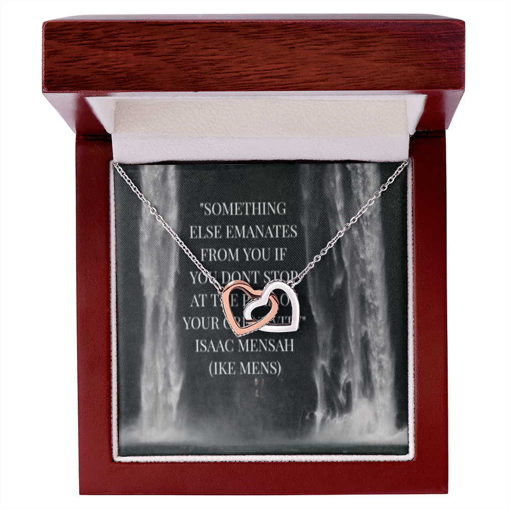 IKE MENS QUOTE INTERLOCKING HEART'S NECKLACE