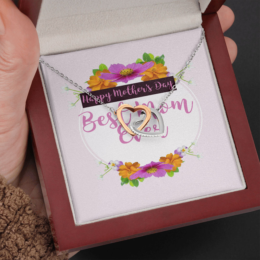 Happy Mother's Day Interlocking hearts necklace