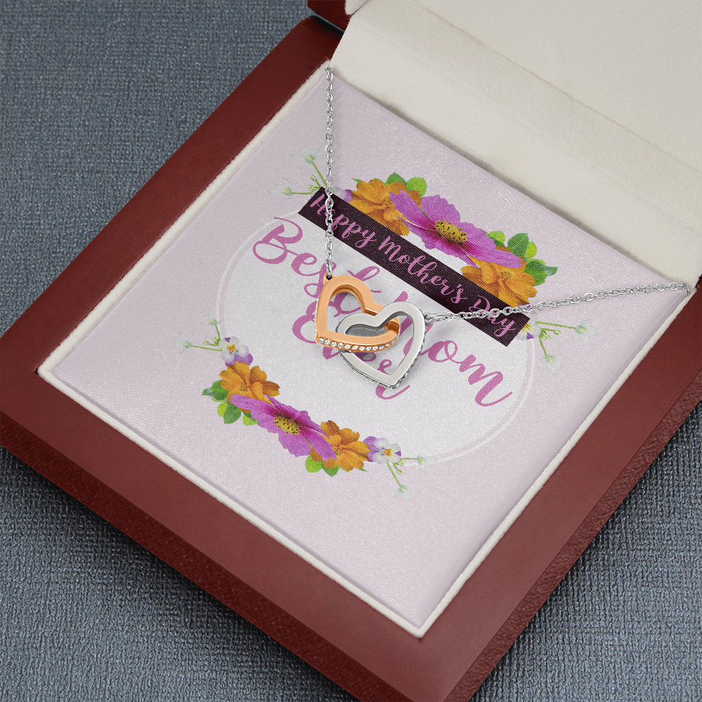 Happy Mother's Day Interlocking hearts necklace