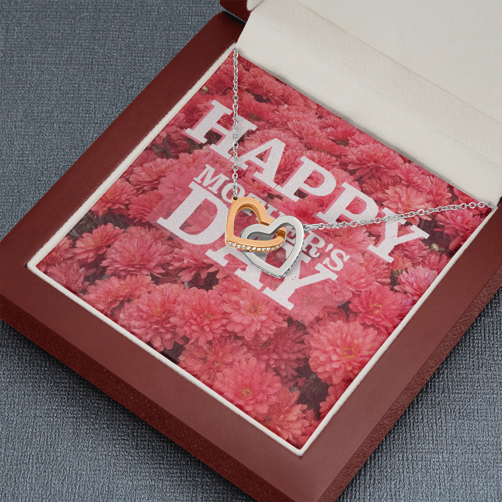 Happy Mother's Day Interlocking Hearts Necklace