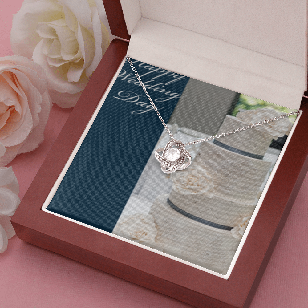 Happy Wedding Day Love Knot Necklace