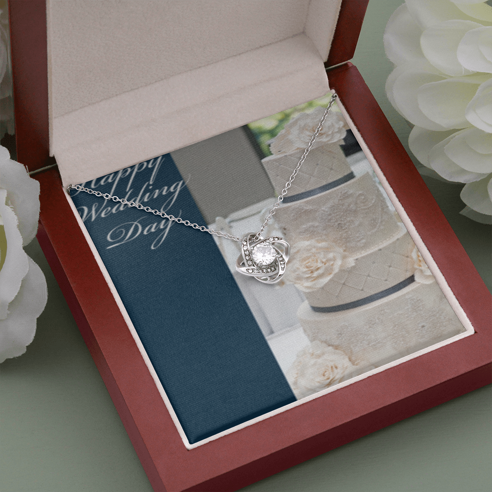 Happy Wedding Day Love Knot Necklace