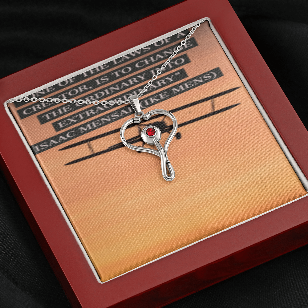 IKE MENS Quote Stethoscope Necklace