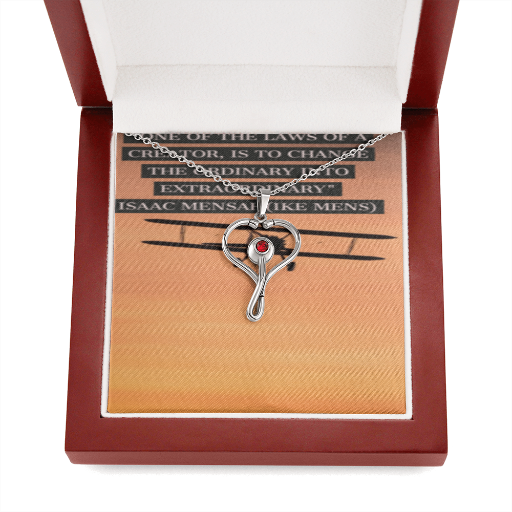 IKE MENS Quote Stethoscope Necklace