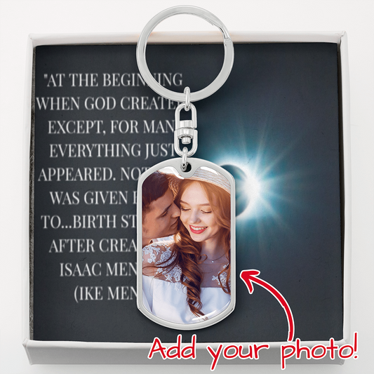 IKE MENS QUOTE MILITARY KEYCHAIN