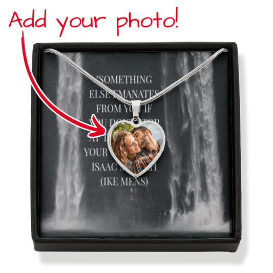 IKE MENS QUOTE HEART NECKLACE (Buyer Picture Upload)