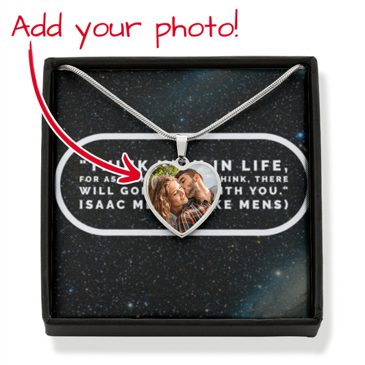 IKE MENS QUOTE HEART NECKLACE (Buyer upload)