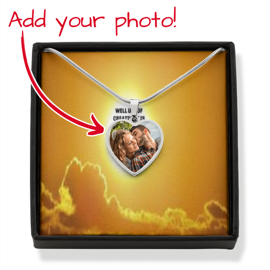 IKE MENS QUOTE HEART NECKLACE(Buyer Picture Upload)