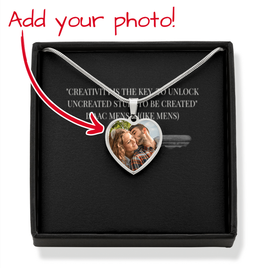 IKE MENS QUOTE HEART NECKLACE