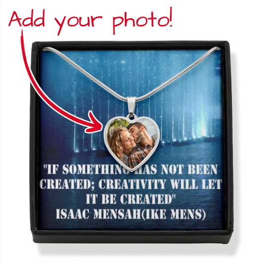 IKE MENS QUOTE HEART NECKLACE