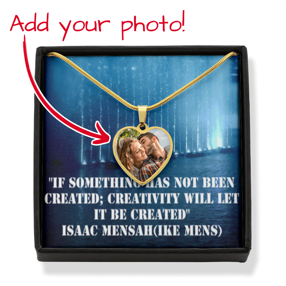 IKE MENS QUOTE HEART NECKLACE