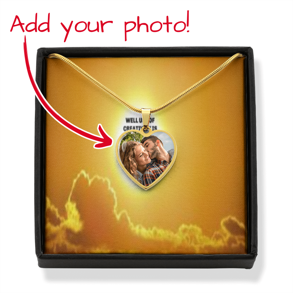 IKE MENS QUOTE HEART NECKLACE(Buyer Picture Upload)
