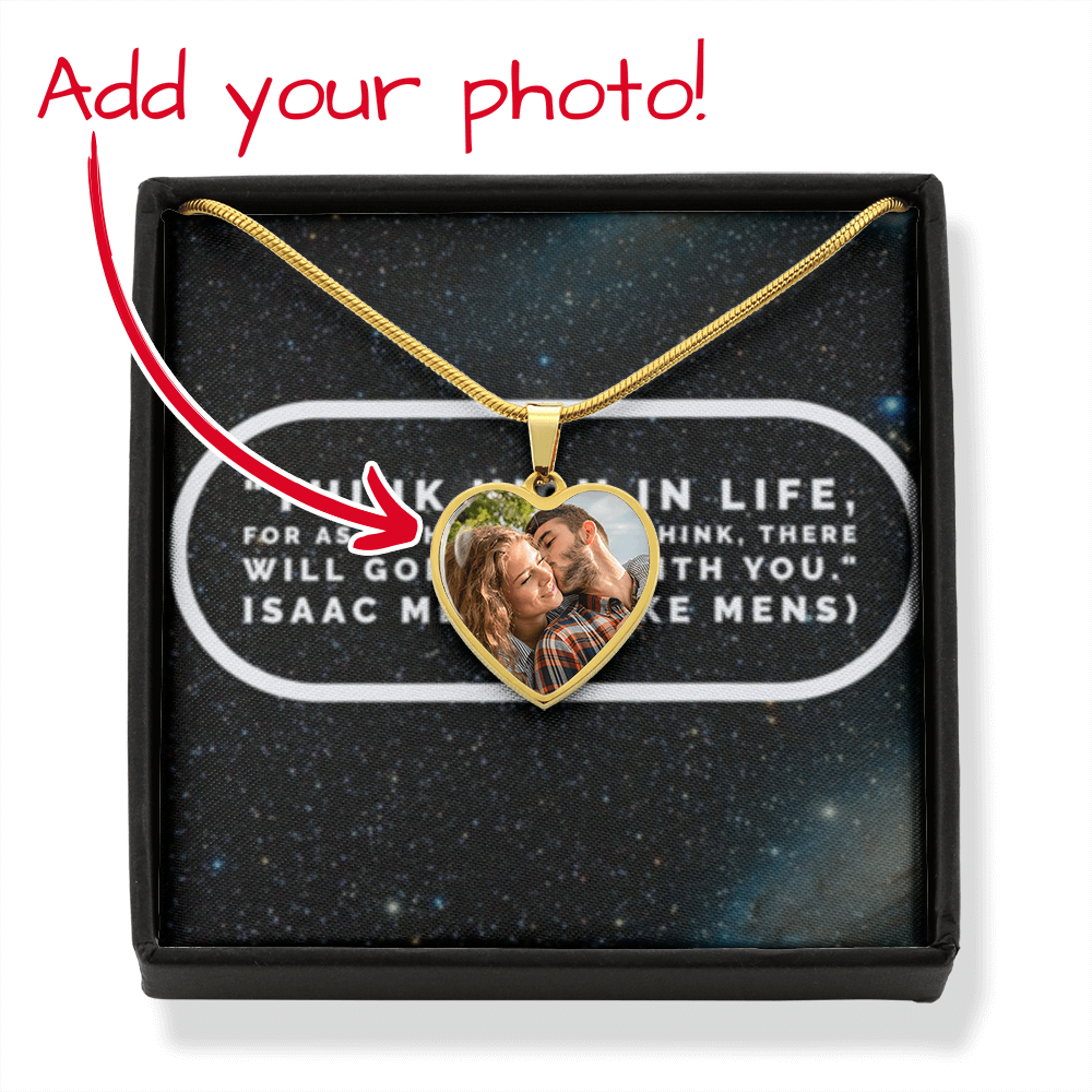 IKE MENS QUOTE HEART NECKLACE (Buyer picture upload)