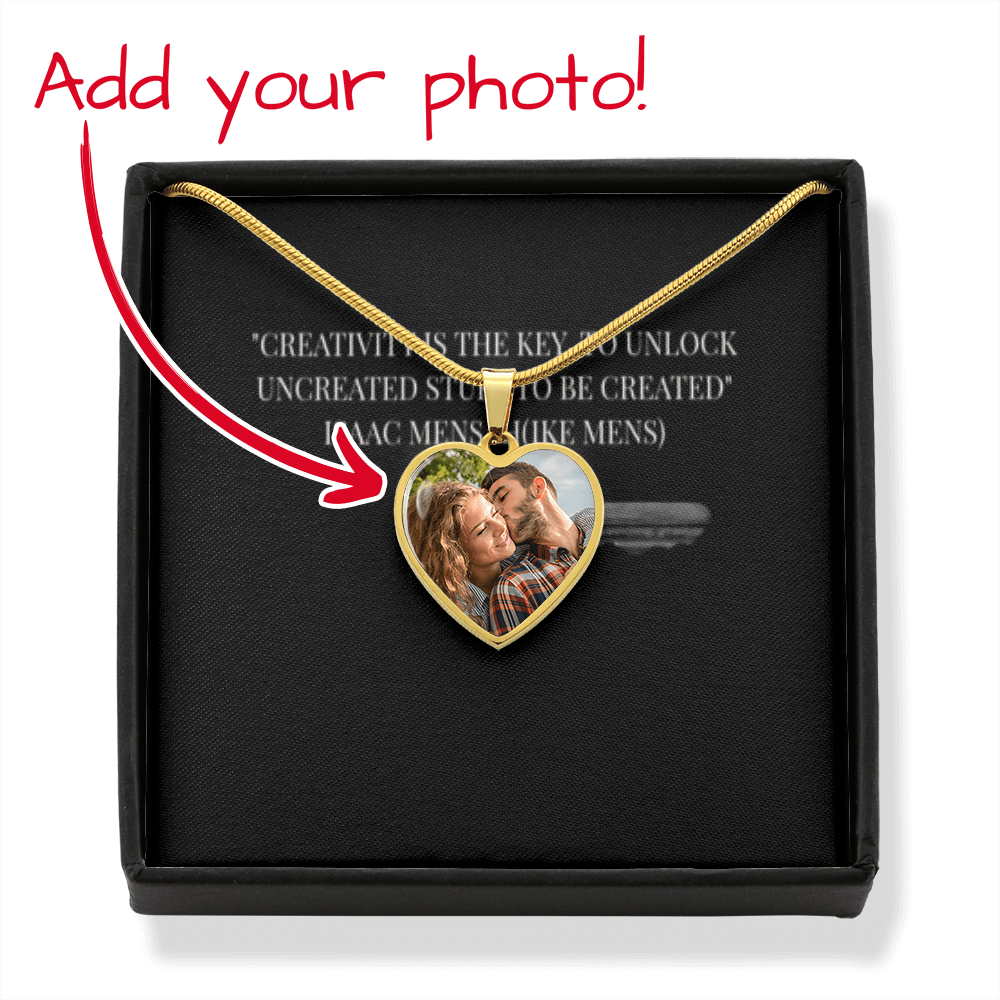 IKE MENS QUOTE HEART NECKLACE
