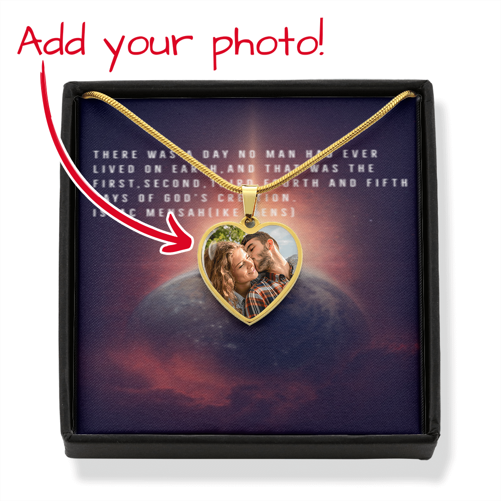 IKE MENS QUOTE HEART NECKLACE