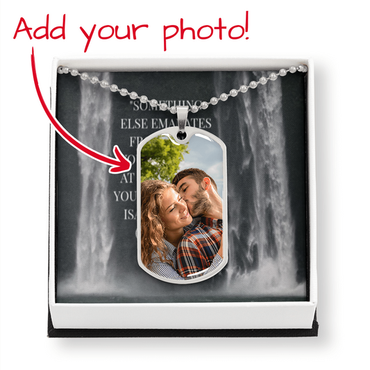 IKE MENS QUOTE MILITARY CHAIN NECKLACE