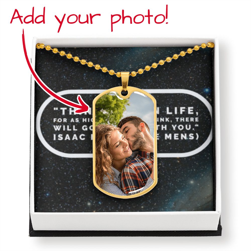 IKE MENS QUOTE MILITARY CHAIN NECKLACE (BUYER PICTURE UPLOAD)